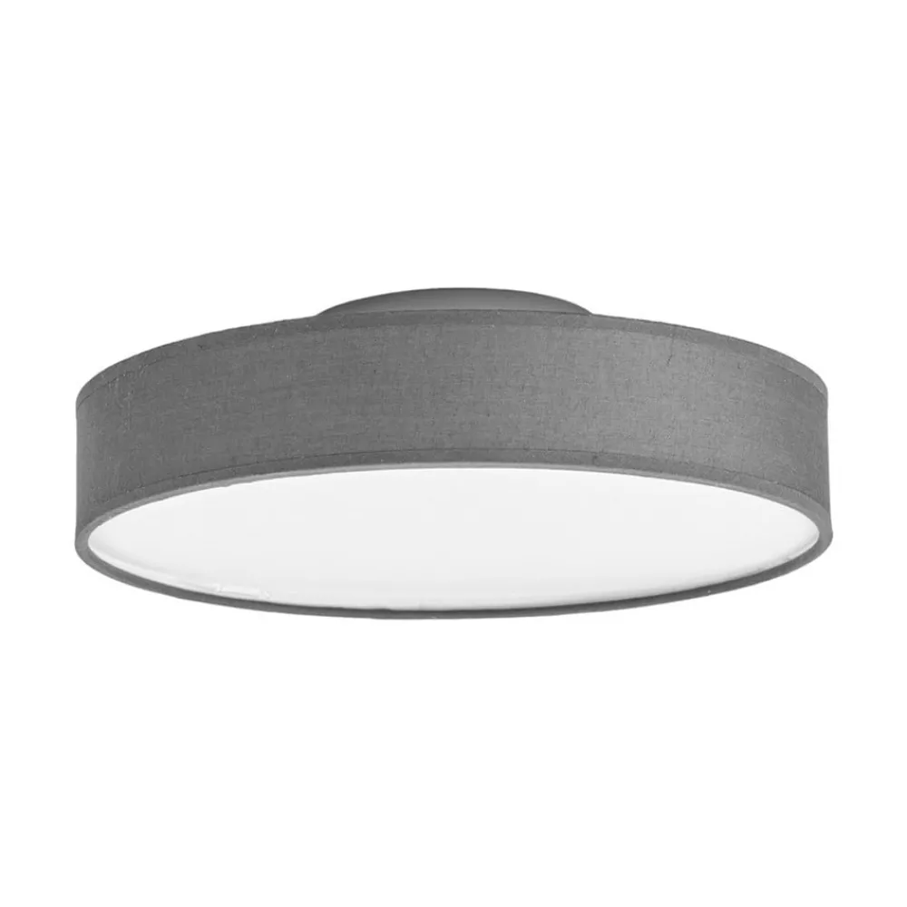 Gang|Loftlamper ^ Lindby LED-loftlampe Saira, Ø 30 cm, grå, tekstil