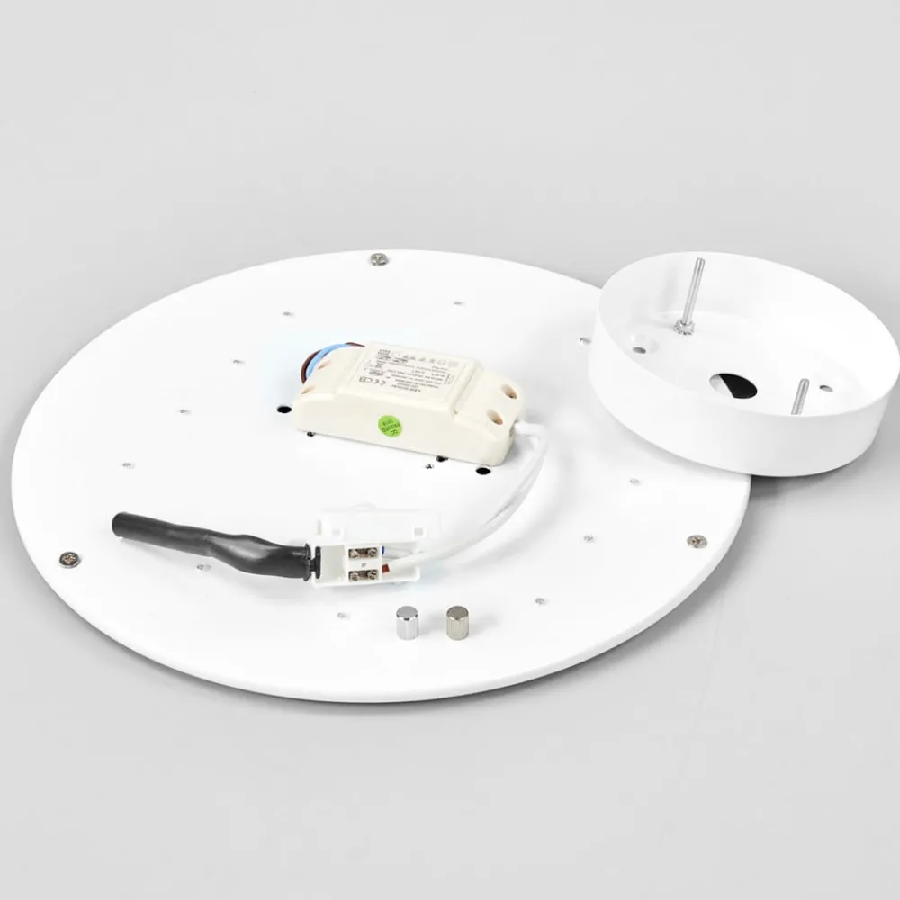 Gang|Loftlamper ^ Lindby LED-loftlampe Saira, Ø 30 cm, grå, tekstil