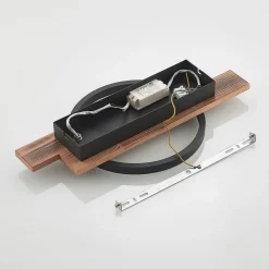 Loftlamper|Loftlamper ^ Lindby LED-loftlampe Sentoa, træ, 52,8 cm lang, 3.000 K