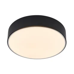 Lindby Loftlamper|Loftlamper > LED-loftlampe Simera, Ø 30 cm, sort, hvid