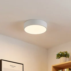 Lindby Loftlamper|Loftlamper > LED-loftlampe Simera, Ø 30 cm, hvid, metal