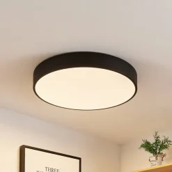 Lindby Gang|Loftlamper > LED-loftlampe Simera, Ø 50 cm, sort, metal