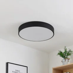 Lindby Gang|Loftlamper > LED-loftlampe Simera, Ø 50 cm, sort, metal