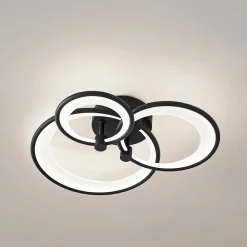 Lindby Loftlamper|Loftlamper > LED-loftlampe Sorma, sort, CCT, dæmpbar