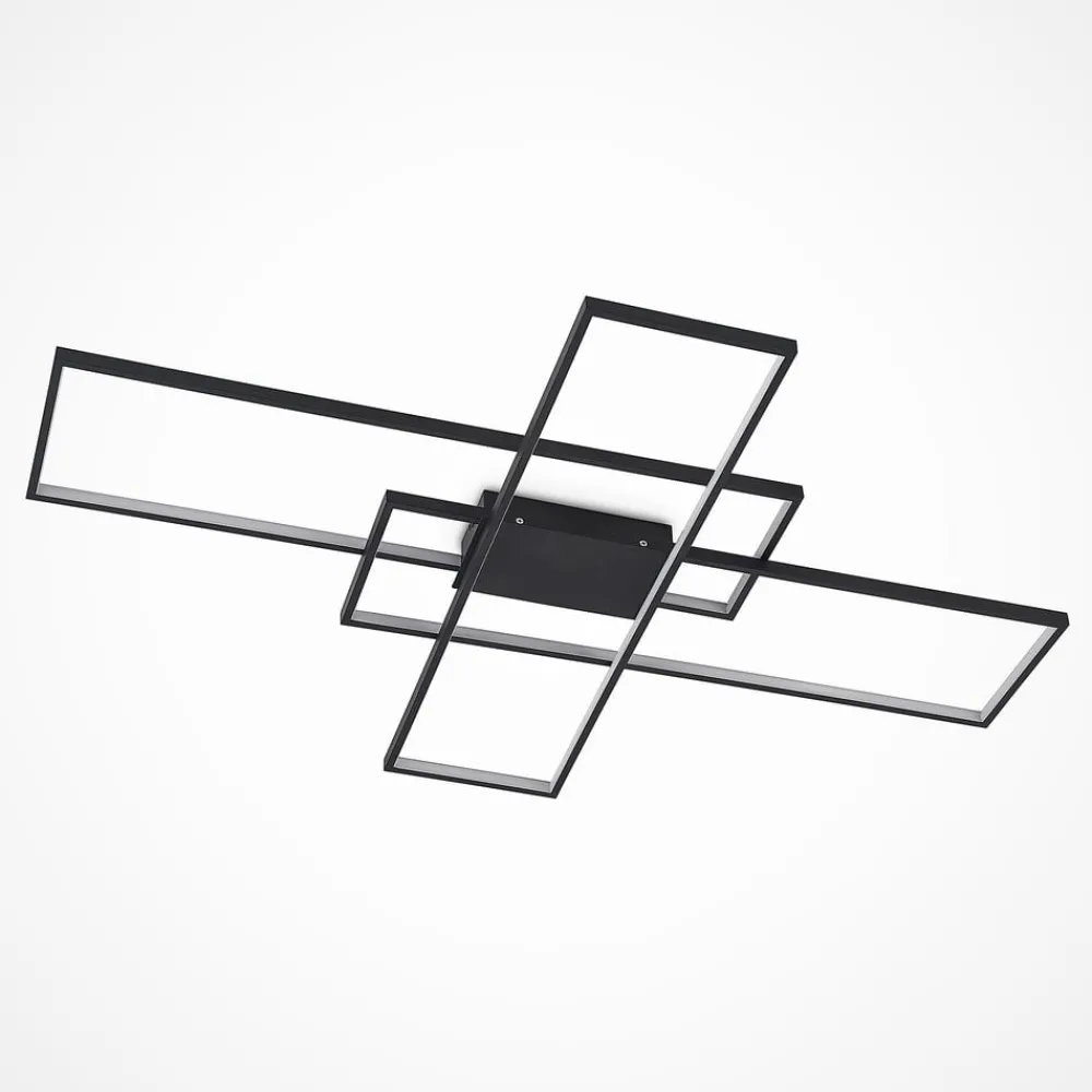 Lindby Loftlamper|Pendellamper > LED-loftlampe Tetson, sort, metal, dæmpbar
