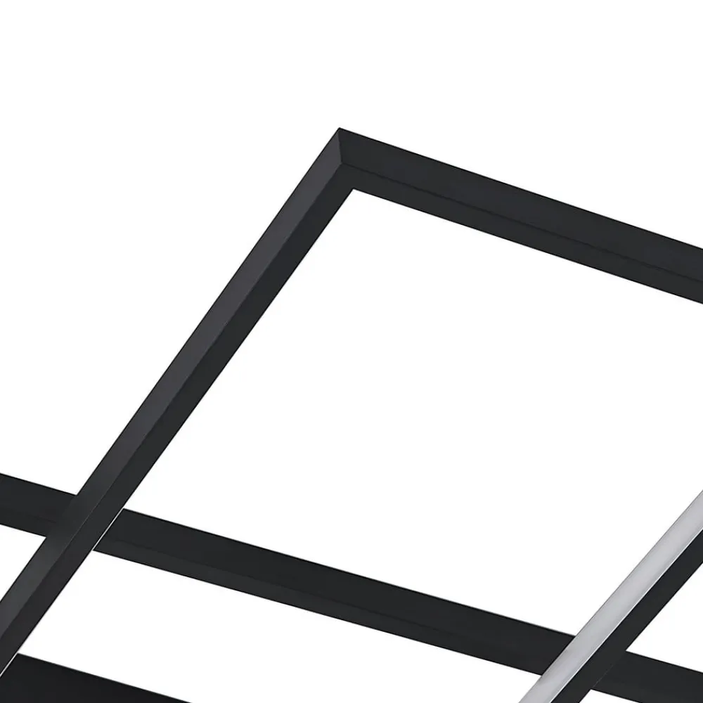 Lindby Loftlamper|Pendellamper > LED-loftlampe Tetson, sort, metal, dæmpbar