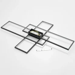 Lindby Loftlamper|Pendellamper > LED-loftlampe Tetson, sort, metal, dæmpbar