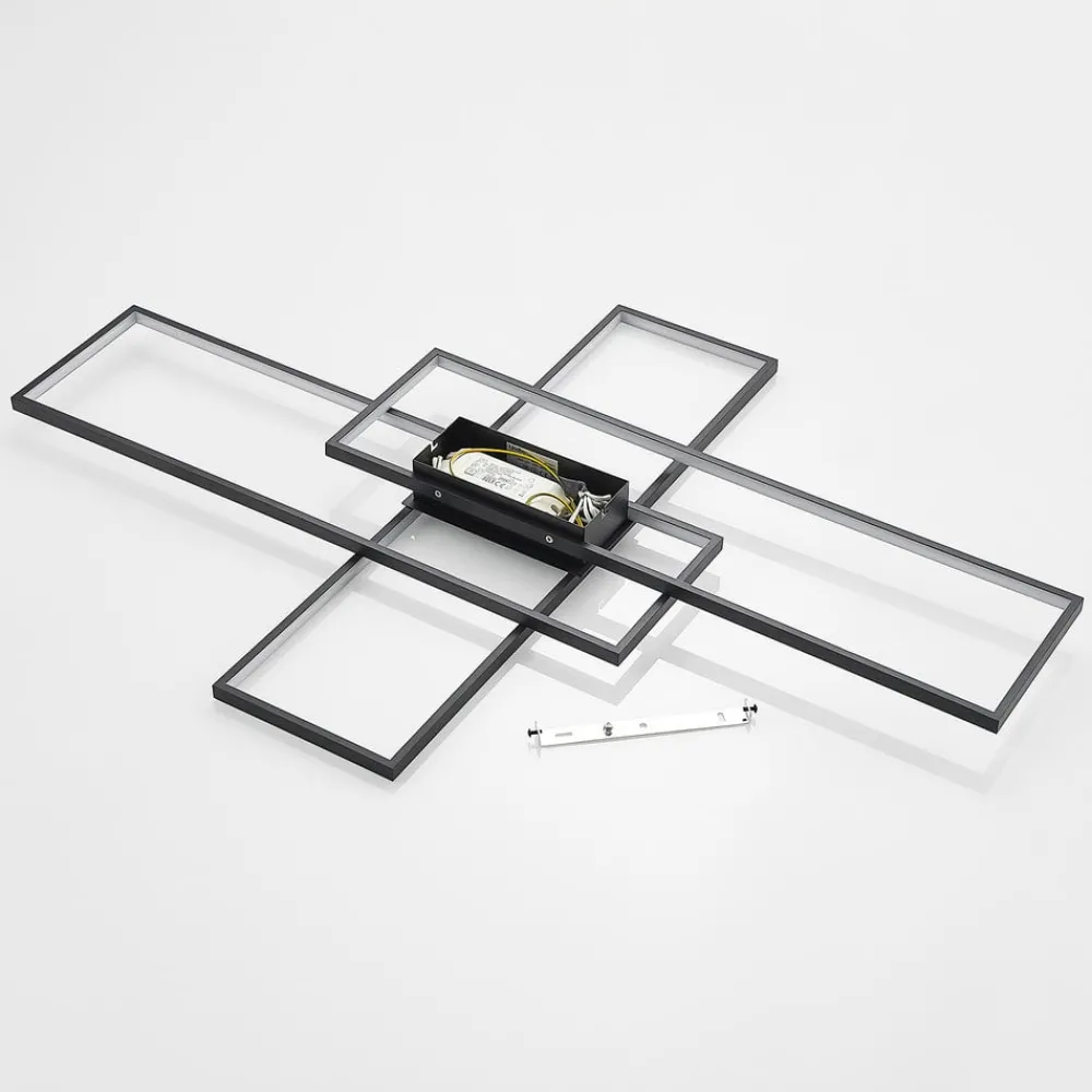Lindby Loftlamper|Pendellamper > LED-loftlampe Tetson, sort, metal, dæmpbar