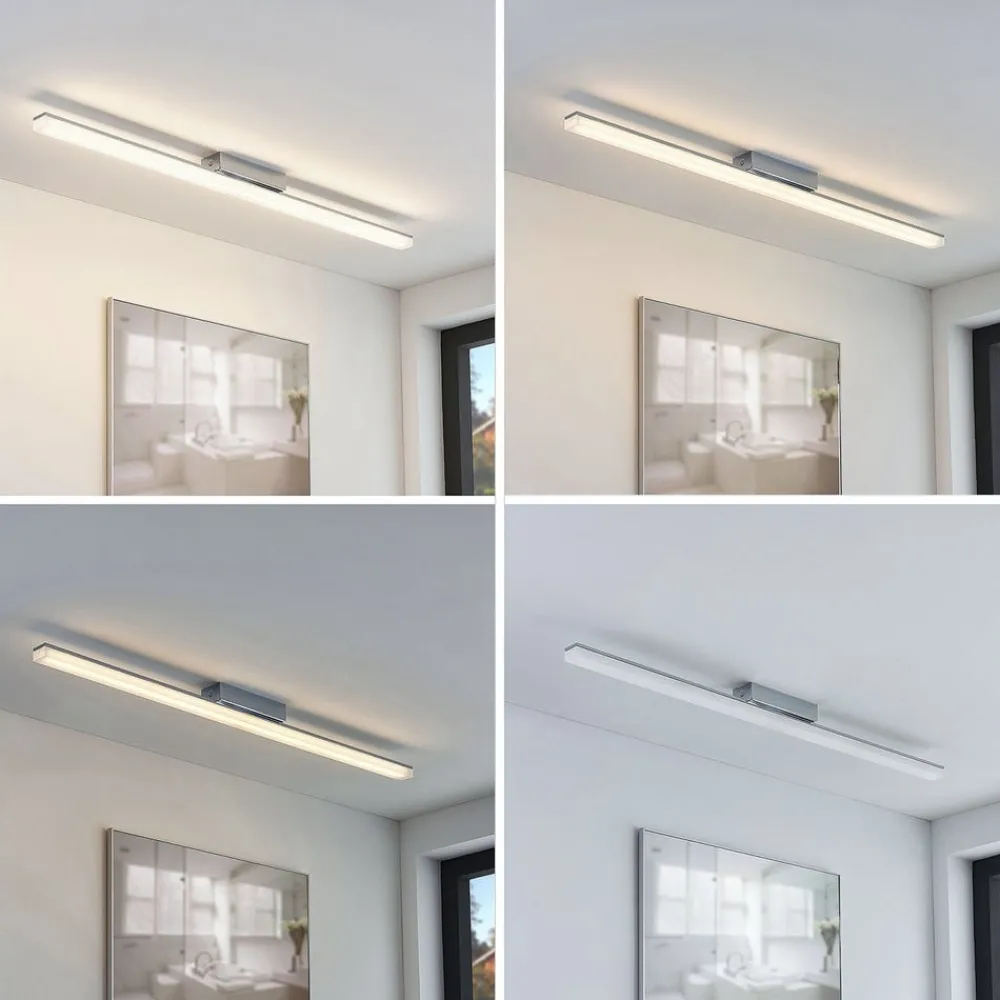 Loftlamper|Loftlamper ^ Lindby LED-loftlampe til badeværelset Levke, 100 cm, dæmpbar, IP44