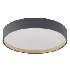 Lindby Gang|Loftlamper > LED-loftlampe Todor, 50 cm, antracit, CCT, træ
