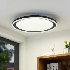 Lindby Gang|Loftlamper > LED-loftlampe Verdan, sort, metal, dæmpbar, CCT