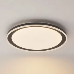 Lindby Gang|Loftlamper > LED-loftlampe Verdan, sort, metal, dæmpbar, CCT