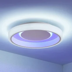 Gang|Loftlamper ^ Lindby LED-loftlampe Wikani, hvid, RGB, CCT, dæmpbar