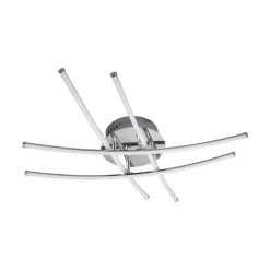Lindby Loftlamper|Loftlamper > LED-loftlampe Yael, kromfarvet, metal, 67 cm lang