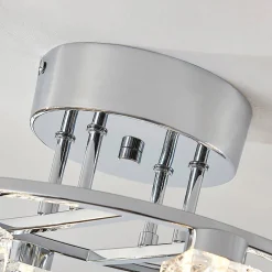 Loftlamper|Loftlamper ^ Lindby LED-loftlampe Yaro, 8 lyskilder, krom, dæmpbar