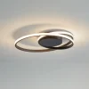 Loftlamper|Pendellamper ^ Lindby LED-loftlampe Youna, sort, aluminium, 39 cm, dæmpbar