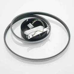 Loftlamper|Pendellamper ^ Lindby LED-loftlampe Youna, sort, aluminium, 39 cm, dæmpbar