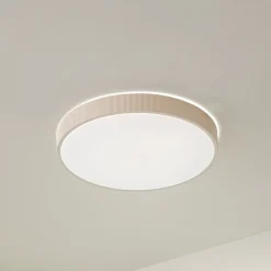 Lindby Arbejdsrum/Kontor|Gang > LED-loftlampe Zylo, beige, Ø 49 cm, CCT, dæmpbar