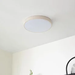 Lindby Arbejdsrum/Kontor|Gang > LED-loftlampe Zylo, beige, Ø 49 cm, CCT, dæmpbar