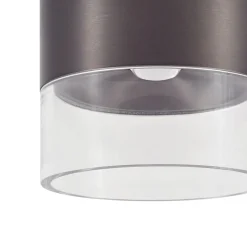 Loftlamper ^ Lindby LED-loftslampe Dalila, sort, Ø 10 cm, aluminium