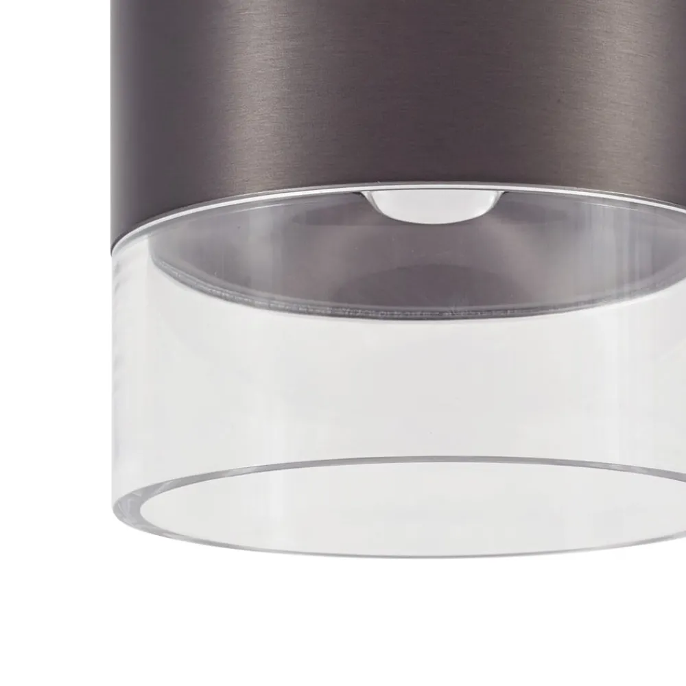 Loftlamper ^ Lindby LED-loftslampe Dalila, sort, Ø 10 cm, aluminium