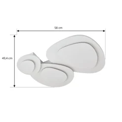 Lindby Gang|Loftlamper > LED-loftslampe Delar, 60 x 60 cm, CCT, dæmpbar