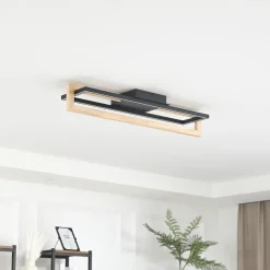Lindby Loftlamper > LED-loftslampe Holamu, 80 cm, træ