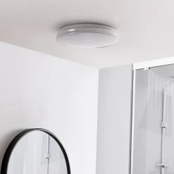 Loftlamper|Loftlamper ^ Lindby LED-loftslampe Silvryn krom/hvid plast 3000K