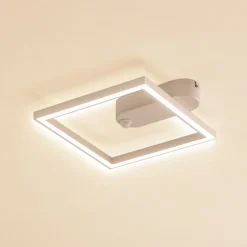 Gang|Loftlamper ^ Lindby LED-loftslampe Yulla, hvid, bevægelsesdetektor