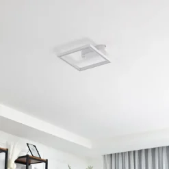 Gang|Loftlamper ^ Lindby LED-loftslampe Yulla, hvid, bevægelsesdetektor