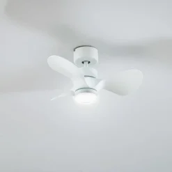 Lindby Loftventilatorer > LED-loftventilator Enon, hvid, DC-motor, støjsvag