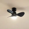 Loftventilatorer ^ Lindby LED-loftventilator Enon, sort, DC-motor, støjsvag