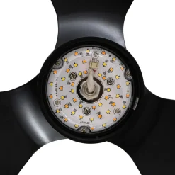 Loftventilatorer ^ Lindby LED-loftventilator Enon, sort, DC-motor, støjsvag