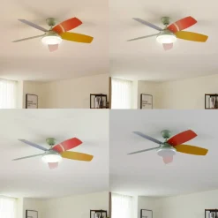Lindby Loftventilatorer > LED-loftventilator Jonte, træ, DC, støjsvag, Ø 106 cm