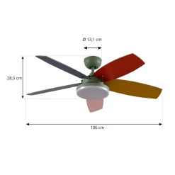 Lindby Loftventilatorer > LED-loftventilator Jonte, træ, DC, støjsvag, Ø 106 cm