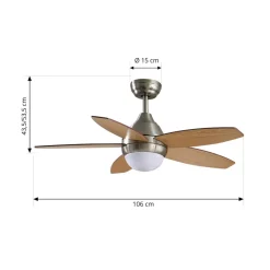 Lindby Loftventilatorer > LED-loftventilator Klasika, DC, støjsvag, 106 cm, CCT