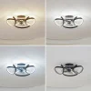 Lindby Loftventilatorer > LED-loftventilator Lomata, sort, støjsvag, Ø 23 cm