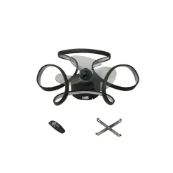 Lindby Loftventilatorer > LED-loftventilator Lomata, sort, støjsvag, Ø 23 cm