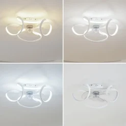 Lindby Loftventilatorer > LED-loftventilator Lomata, hvid, støjsvag, Ø 23 cm