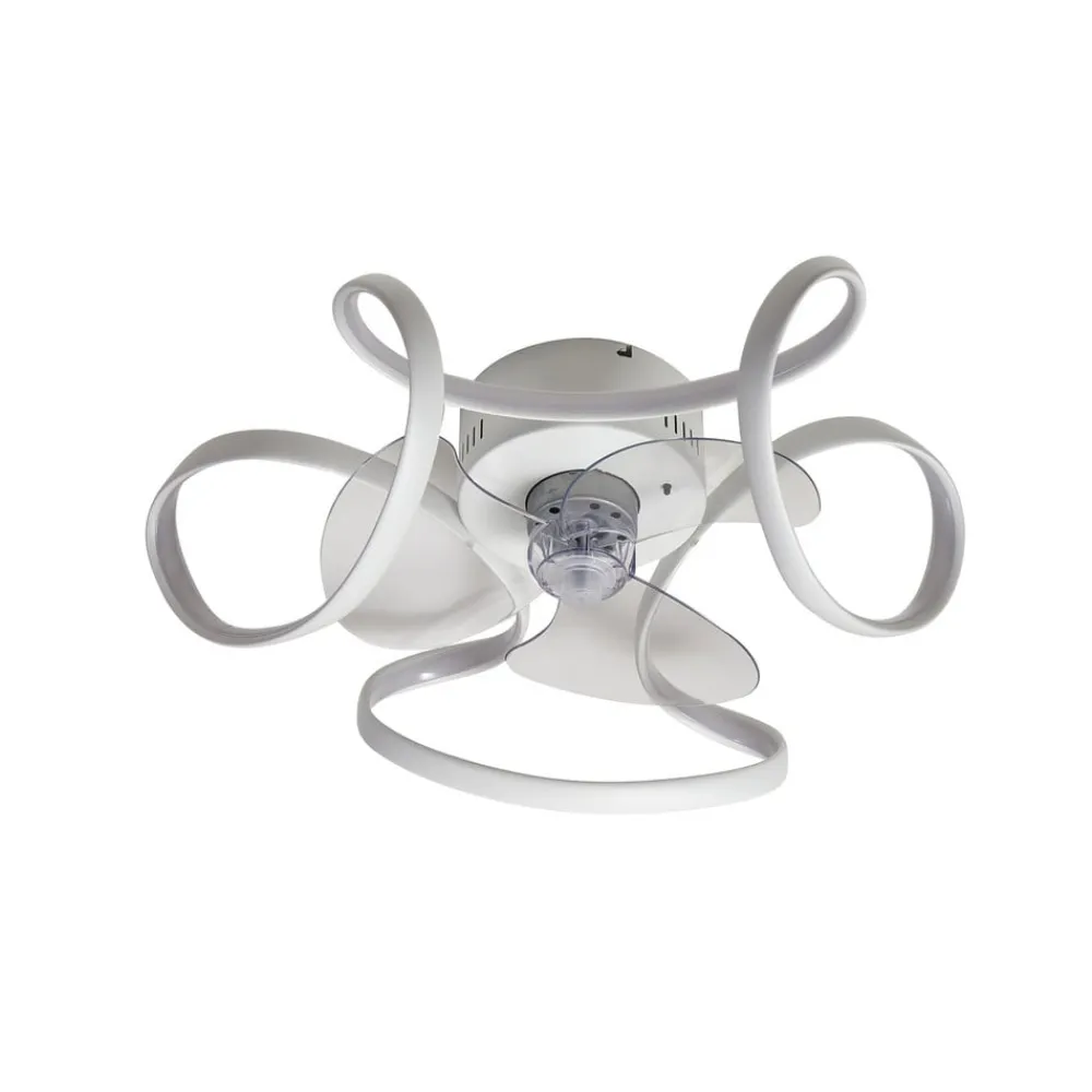 Lindby Loftventilatorer > LED-loftventilator Lomata, hvid, støjsvag, Ø 23 cm