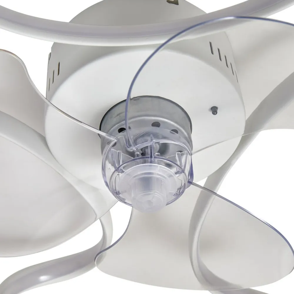 Lindby Loftventilatorer > LED-loftventilator Lomata, hvid, støjsvag, Ø 23 cm