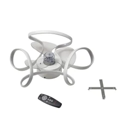 Lindby Loftventilatorer > LED-loftventilator Lomata, hvid, støjsvag, Ø 23 cm