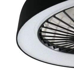 Lindby Loftventilatorer > LED-loftventilator Mace, sort, støjsvag, Ø 47 cm