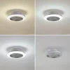 Loftventilatorer ^ Lindby LED-loftventilator Mamuti, sølv, støjsvag, Ø 55 cm