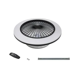 Loftventilatorer ^ Lindby LED-loftventilator Mamuti, sort, støjsvag, Ø 55 cm