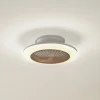 Loftventilatorer ^ Lindby LED-loftventilator Mamuti, træfarvet, støjsvag, 55 cm