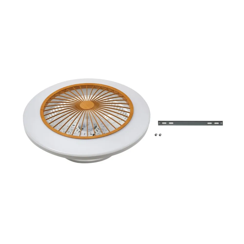 Loftventilatorer ^ Lindby LED-loftventilator Mamuti, træfarvet, støjsvag, 55 cm