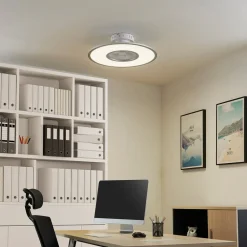 Loftventilatorer ^ Lindby LED-loftventilator Romea, rund, DC, støjsvag, 60 cm