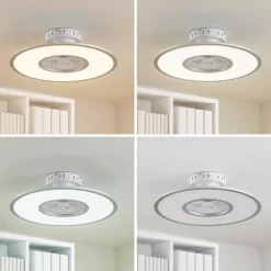 Loftventilatorer ^ Lindby LED-loftventilator Romea, rund, DC, støjsvag, 60 cm