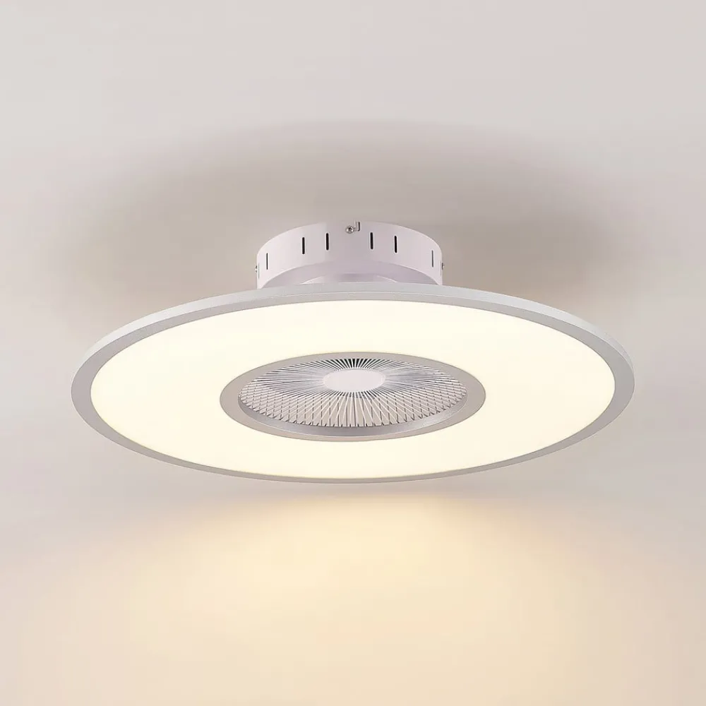 Loftventilatorer ^ Lindby LED-loftventilator Romea, rund, DC, støjsvag, 60 cm